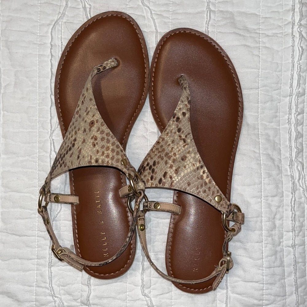 Kelly & Katie snakeskin sandals